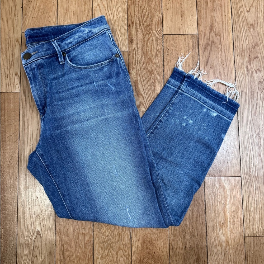 LOFT Medium Blue Relaxed Crop Jeans